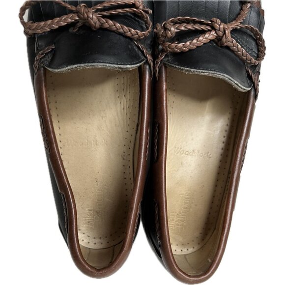 VTG Allen Edmonds Mens Moccasin Loafers Shoes Woodstock Black Brown 9 B - Picture 3 of 9